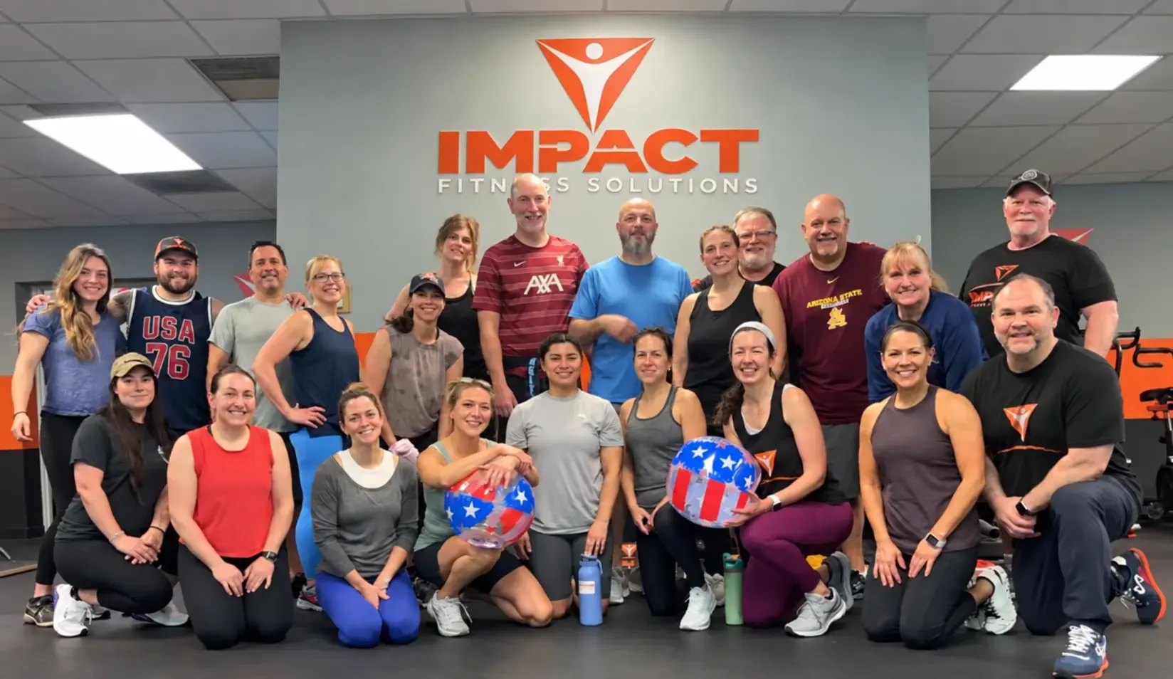 Impact Fitness Solutions members together in the studio